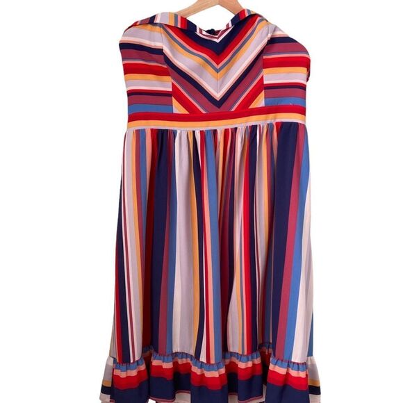 ModCloth Frequently Piquant Blue, Red, Purple, Pink Halter Dress Size XL - Picture 6 of 11